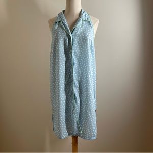 Tommy Hilfiger Women’s Blue with White Polka Dots Nightgown Pajamas - Size M